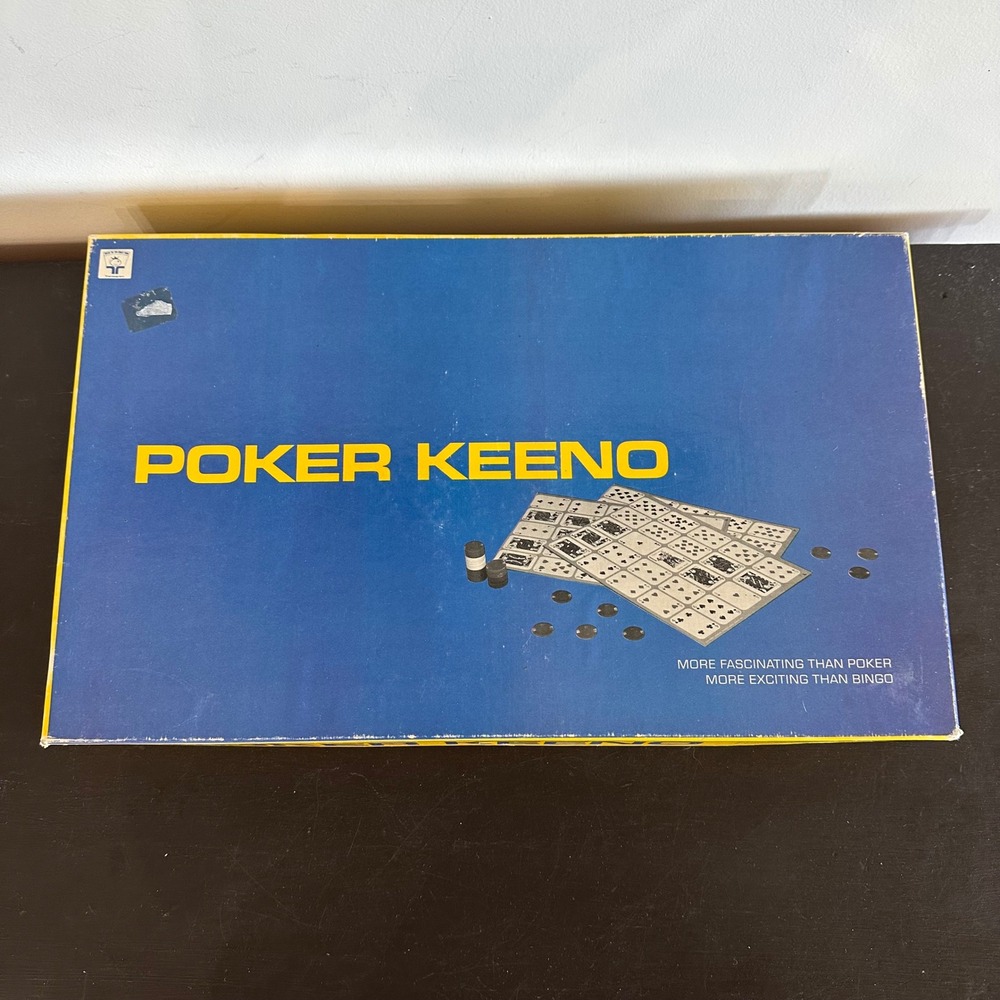 Vintage Poker Keeno Board Game Transogram 1970 Complete New Old Stock VTG